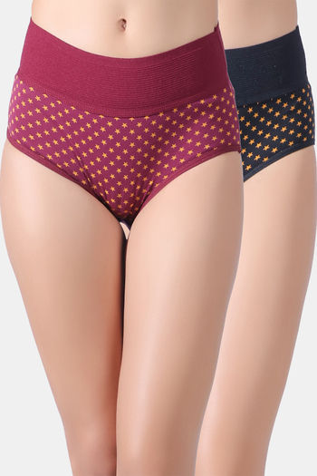 Buy Lady Lyka Tummy Tucker Hipster Panty (Pack of 2) - Multicolor